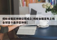 蚂蚁金服区块链公司成立[蚂蚁金服宣布上线全球首个基于区块链]